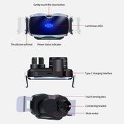 D7 Infrared lnduction Wireless Fast Charging Air Outlet Car Holder(Black)