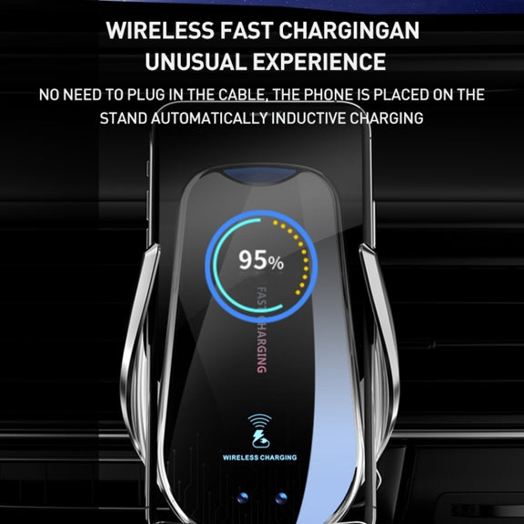G10 Infrared lnduction Wireless Fast Charging Air Outlet Car Holder(Black)