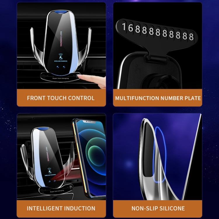 G10 Infrared lnduction Wireless Fast Charging Air Outlet Car Holder(Black)
