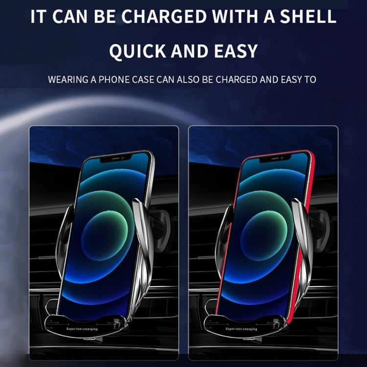 G10 Infrared lnduction Wireless Fast Charging Air Outlet Car Holder(Black)