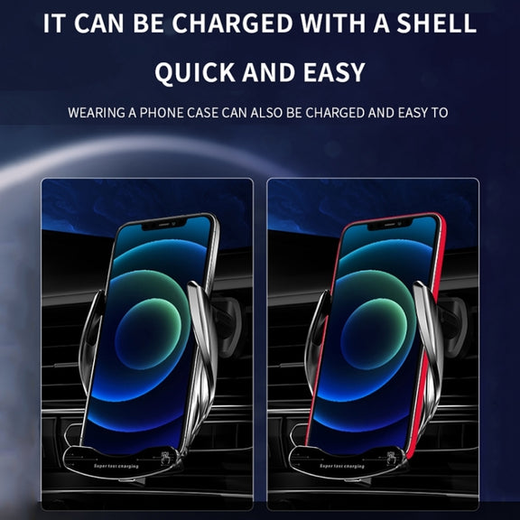 G10 Infrared lnduction Wireless Fast Charging Air Outlet Car Holder(Black)