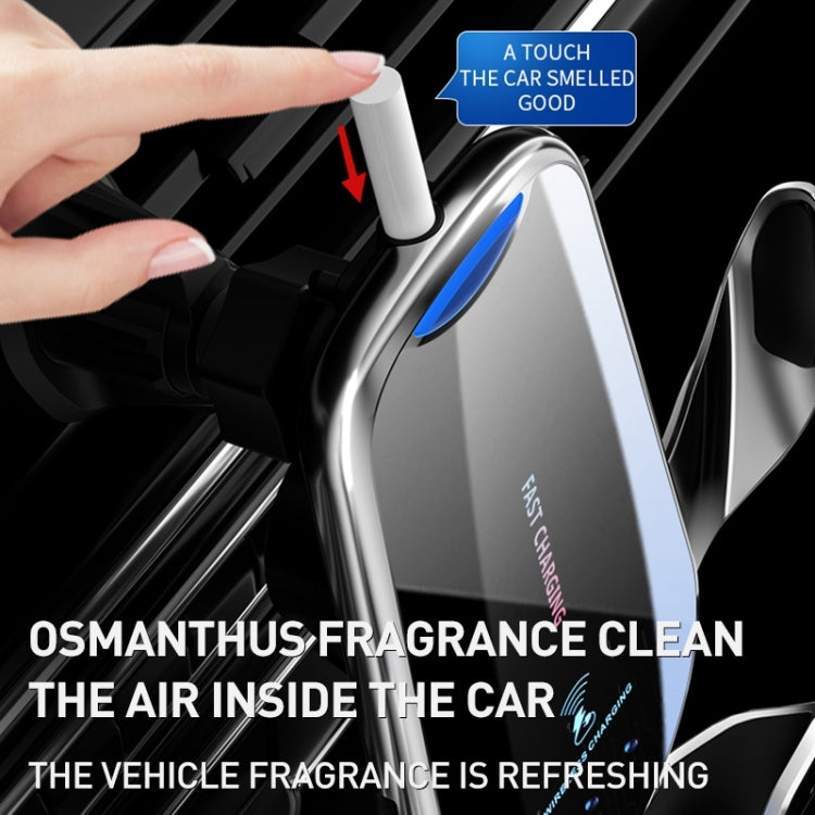 G10 Infrared lnduction Wireless Fast Charging Air Outlet Car Holder(Black)