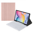 For Samsung Galaxy Tab S9 FE+ Square Cap Bluetooth Keyboard Leather Case with Pen Slot(Rose Gold) - Samsung Keyboard by PMC TechLife | Online Shopping South Africa | PMC TechLife