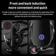 M2 Infrared lnduction Wireless Fast Charging Air Outlet Car Holder(Black)