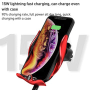 M2 Infrared lnduction Wireless Fast Charging Air Outlet Car Holder(Black)