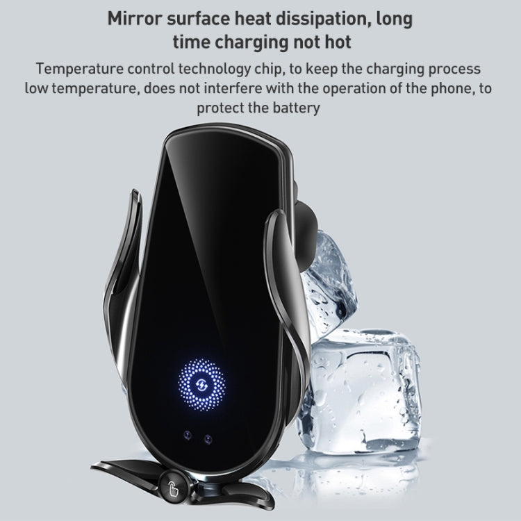 M2 Infrared lnduction Wireless Fast Charging Air Outlet Car Holder(Black)