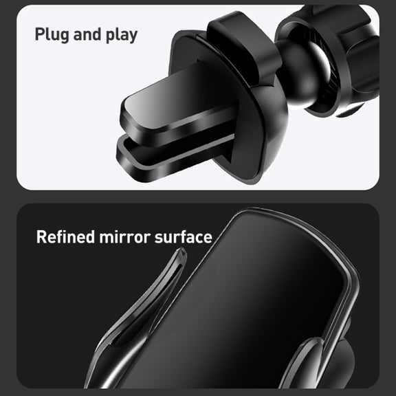 M2 Infrared lnduction Wireless Fast Charging Air Outlet Car Holder(Black)