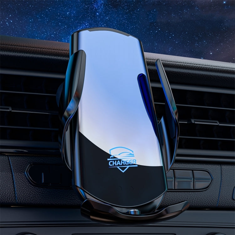Q3S Infrared lnduction Wireless Fast Charging Air Outlet Car Holder(Black)