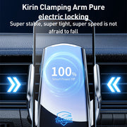 Q3S Infrared lnduction Wireless Fast Charging Air Outlet Car Holder(Silver)