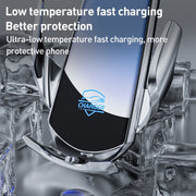 Q3S Infrared lnduction Wireless Fast Charging Air Outlet Car Holder(Red)