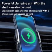 Q3S Infrared lnduction Wireless Fast Charging Air Outlet Car Holder(Red)