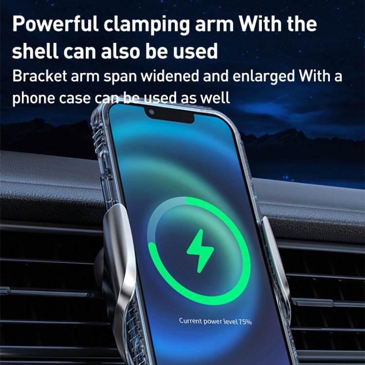 Q3S Infrared lnduction Wireless Fast Charging Air Outlet Car Holder(Blue)