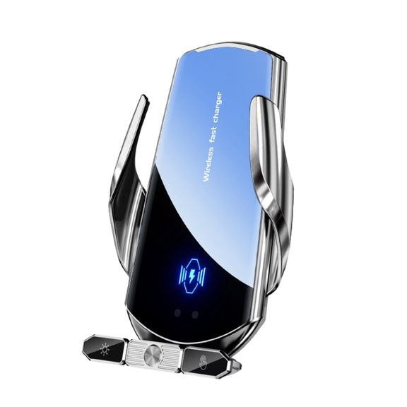 Q88 Infrared lnduction Wireless Fast Charging Air Outlet Car Holder(Silver)