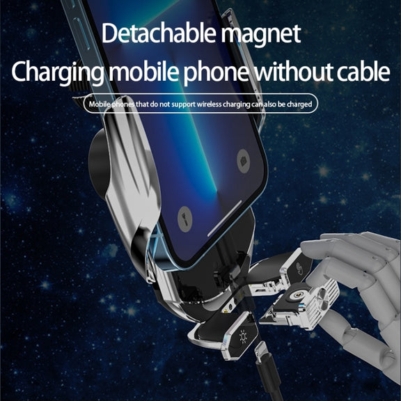 Q88 Infrared lnduction Wireless Fast Charging Air Outlet Car Holder(Silver)