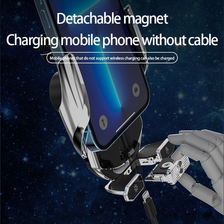 Q88 Infrared lnduction Wireless Fast Charging Air Outlet Car Holder(Silver)