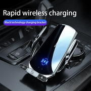 Q88 Infrared lnduction Wireless Fast Charging Air Outlet Car Holder(Silver)