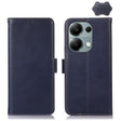For Xiaomi Redmi Note 13 Pro 4G/Poco M6 Pro Magnetic Crazy Horse Texture Genuine Leather RFID Phone Case(Blue) - Note 13 Pro Cases by PMC TechLife | Online Shopping South Africa | PMC TechLife | Buy Now Pay Later Mobicred