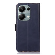 For Xiaomi Redmi Note 13 Pro 4G/Poco M6 Pro Magnetic Crazy Horse Texture Genuine Leather RFID Phone Case(Blue)