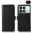 For Xiaomi Redmi K70E/Poco X6 Pro Magnetic Crazy Horse Texture Genuine Leather RFID Phone Case(Black) - K70E Cases by PMC TechLife | Online Shopping South Africa | PMC TechLife | Buy Now Pay Later Mobicred