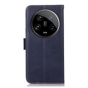 For Xiaomi 14 Ultra Magnetic Crazy Horse Texture Genuine Leather RFID Phone Case(Blue)