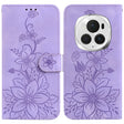 For Honor Magic6 Pro Lily Embossed Leather Phone Case(Purple) - Honor Cases by PMC Jewellery | Online Shopping South Africa | PMC Jewellery | Buy Now Pay Later Mobicred