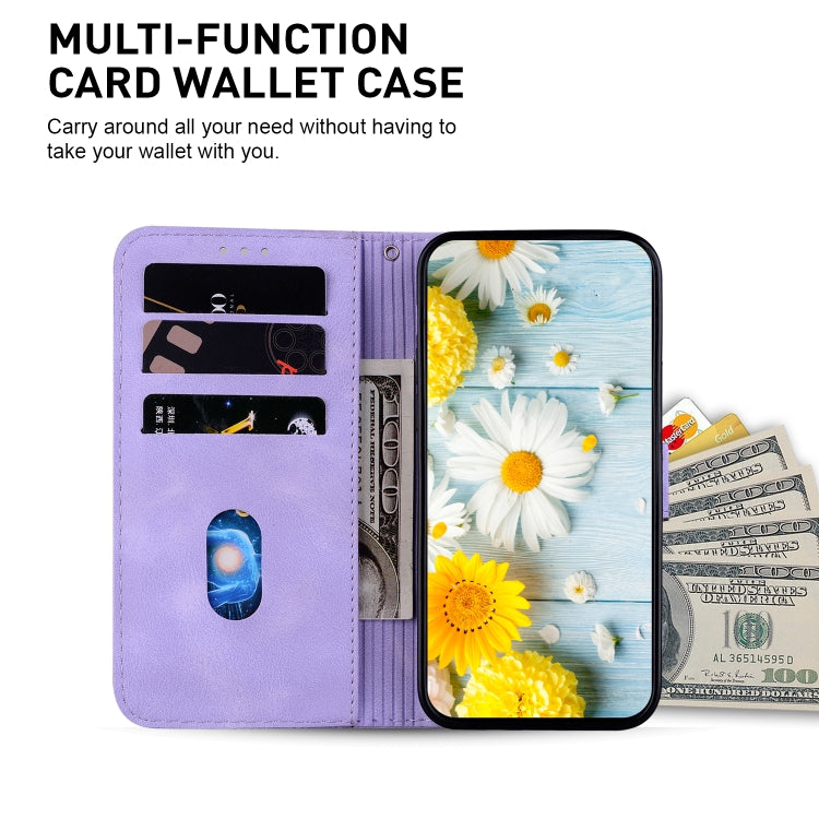 For Honor Magic6 Pro Lily Embossed Leather Phone Case(Purple)