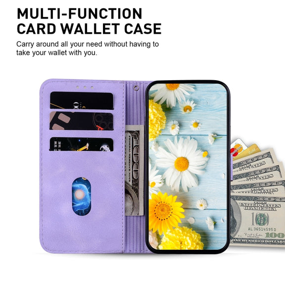 For Honor Magic6 Pro Lily Embossed Leather Phone Case(Purple)