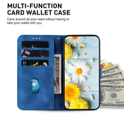 For Honor Magic6 Pro Lily Embossed Leather Phone Case(Dark Blue)