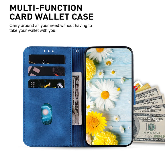 For Honor Magic6 Pro Lily Embossed Leather Phone Case(Dark Blue)