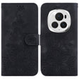 For Honor Magic6 Pro Lily Embossed Leather Phone Case(Black) - Honor Cases by PMC Jewellery | Online Shopping South Africa | PMC Jewellery | Buy Now Pay Later Mobicred