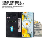 For Honor Magic6 Pro Lily Embossed Leather Phone Case(Black)