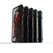 For Google Pixel 8 Pro Aurora Series Metal Frame Phone Case(Black Purple)