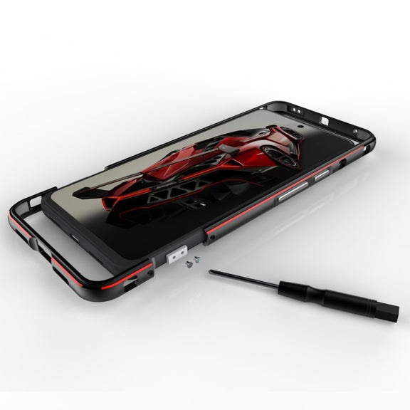 For Google Pixel 8 Pro Aurora Series Metal Frame Phone Case(Black Purple)