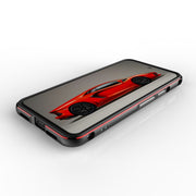For Google Pixel 8 Aurora Series Metal Frame Phone Case(Black Purple)