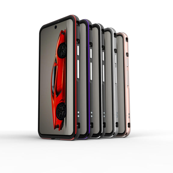 For Google Pixel 8 Aurora Series Metal Frame Phone Case(Rose Gold)