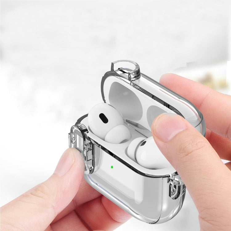 For AirPods Pro 2 Ice Crystals Shockproof Earphone Protective Case(Purple)