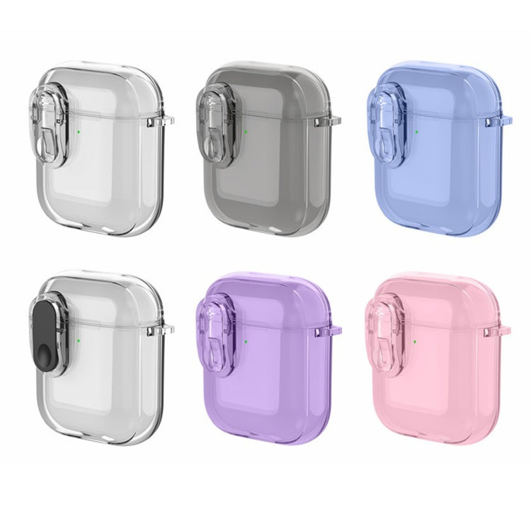 For AirPods 1 / 2 Ice Crystals Shockproof Earphone Protective Case(Pink)