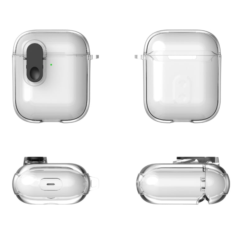 For AirPods 1 / 2 Ice Crystals Shockproof Earphone Protective Case(Purple)
