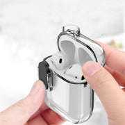 For AirPods 1 / 2 Ice Crystals Shockproof Earphone Protective Case(Purple)