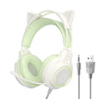 G35 Cute Cat RGB Head-mounted Wired Gaming Earphone(Green) - free shipping - PMC TechLife - Order now!