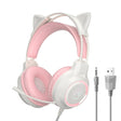 G35 Cute Cat RGB Head-mounted Wired Gaming Earphone(Pink) - Multimedia Headset by PMC TechLife | Online Shopping South Africa | PMC TechLife | Buy Now Pay Later Mobicred