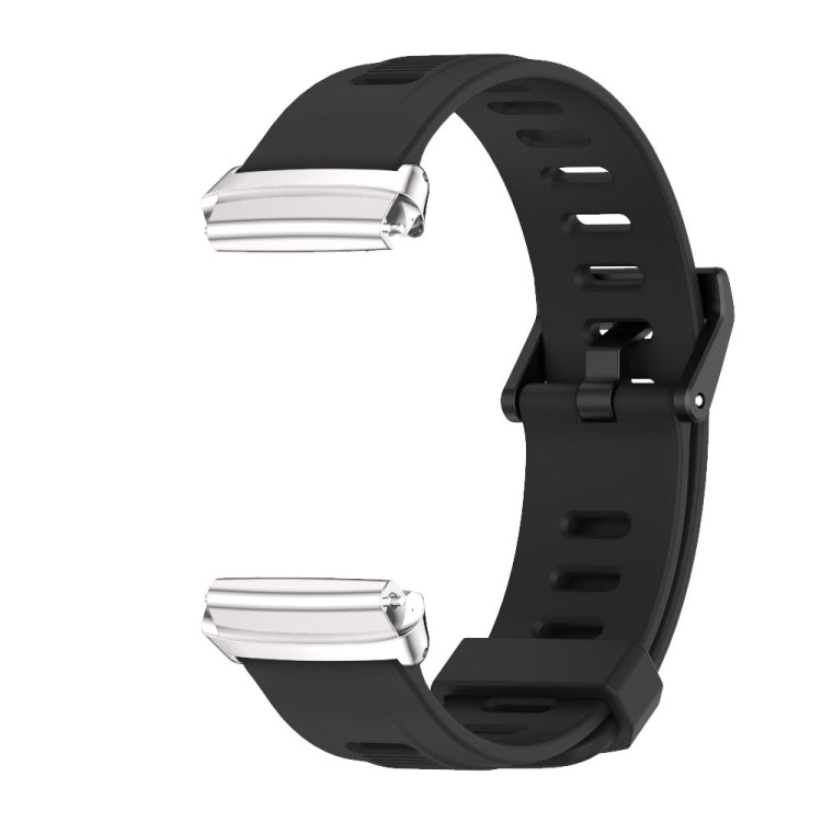 For Redmi Watch 3 Lite / Watch 3 Active Mijobs Flat Hole Breathable TPU Watch Band(Black+Silver)