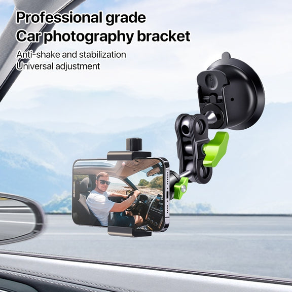 Single Suction Cup Pea Clamp Arm Holder 33cm with Elastic Phone Clamp