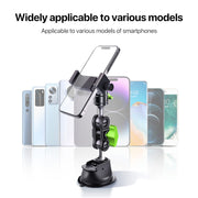 Single Suction Cup Pea Clamp Arm Holder 33cm with Elastic Phone Clamp