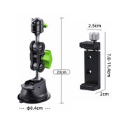 Single Suction Cup Pea Clamp Arm Holder 23cm with Metal Phone Clamp