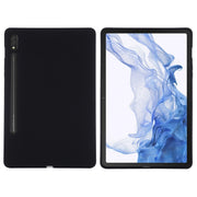 For Samsung Galaxy Tab S9 Ultra / S10 Ultra Pure Color Liquid Silicone Shockproof Tablet Case(Black)