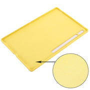 For Samsung Galaxy Tab S9 Ultra / S10 Ultra Pure Color Liquid Silicone Shockproof Tablet Case(Yellow)