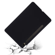 For Samsung Galaxy Tab S10 FE / S9 FE Pure Color Liquid Silicone Shockproof Tablet Case(Black)