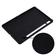 For Samsung Galaxy Tab S10 FE / S9 FE Pure Color Liquid Silicone Shockproof Tablet Case(Black)