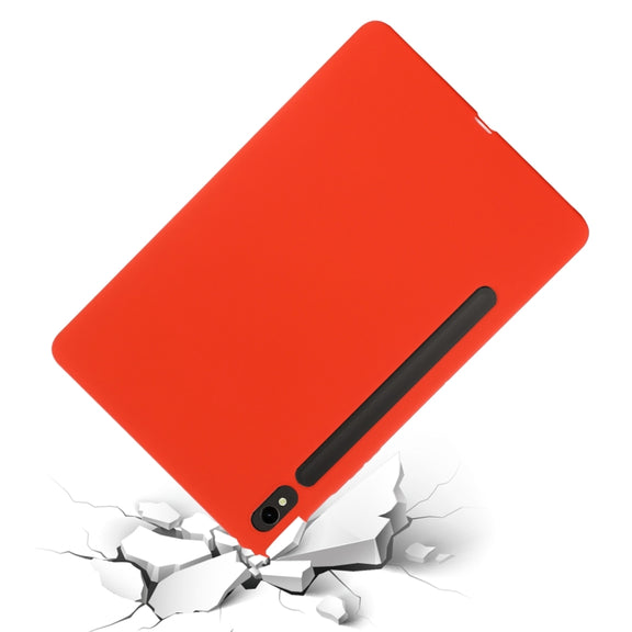 For Samsung Galaxy Tab S9 FE Pure Color Liquid Silicone Shockproof Tablet Case(Red)